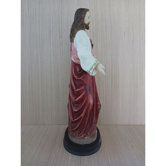 Sacred Heart of Jesus Resin Statue Florentine Collection 13.75" Heavy Duty - Picture 7 of 16